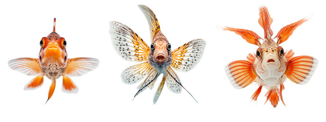 Fototapeta premium Beautiful fish isolated on a transparent background