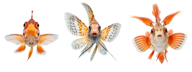 Beautiful fish isolated on a transparent background