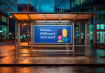 Bus shelter front poster display