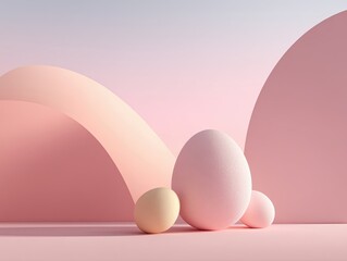 Minimal Easter pastel background