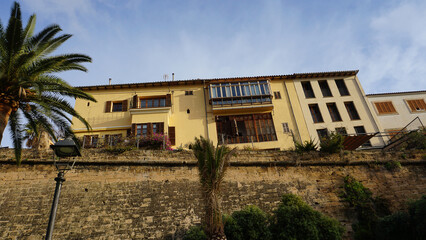 Beautiful street scenes and architecture in Palma de Mallorca, Spain