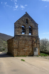 Fototapeta premium Bell gable of San Quirico and Santa Julita Church in Parapertu