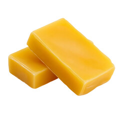 Two Rectangular Yellow Wax Blocks solid isolated on a transparent background