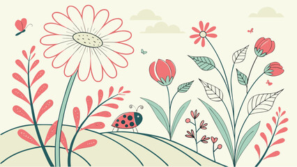 floral background with flowers