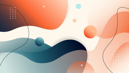 Modern Abstract Fluid Shapes Background with Soft Gradient Waves and Minimal Geometric Elements for Branding, Presentation, and Digital Design