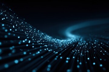 Abstract swirling lines of light, digital art