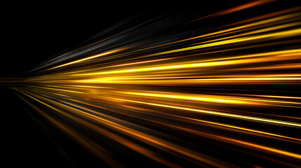 Abstract speed glowing light background with motion blur, featuring flashy gold lines and laser beams, perfect for banners, digital visuals, and futuristic designs