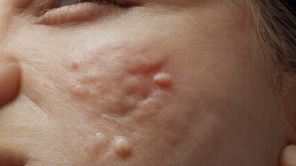 Fototapeta premium Acneskincloseup