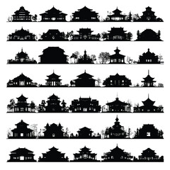 architectural silhouette set