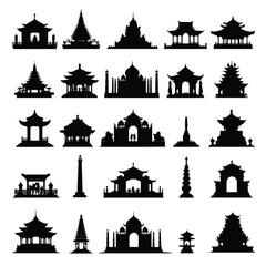 architectural silhouette set