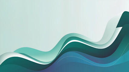 
AI-generated abstract layered wave background with flowing teal and blue gradients, modern minimalist design for business, technology, and creative layouts