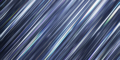 An abstract background with dynamic diagonal streaks of blue and white light. A futuristic and...