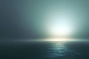 Heavenly Blue Rays in Dark Room