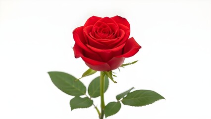 Fototapeta premium Happy rose day february 7, 2026 Happy rose day greeting card with red rose on blue background 