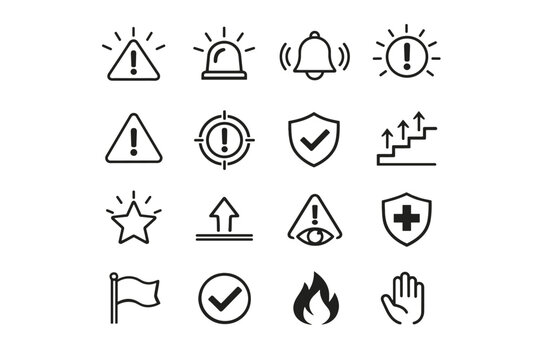 Cue escalation grid signal response urgent vector icon importance high alert