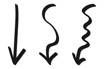 Simple black downward arrow