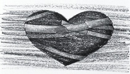 Abstract Mended Heart Art Collection: Vibrant Oil Paintings, Realistic 3D Renders, and Symbolic Healing Concepts for Mental Health