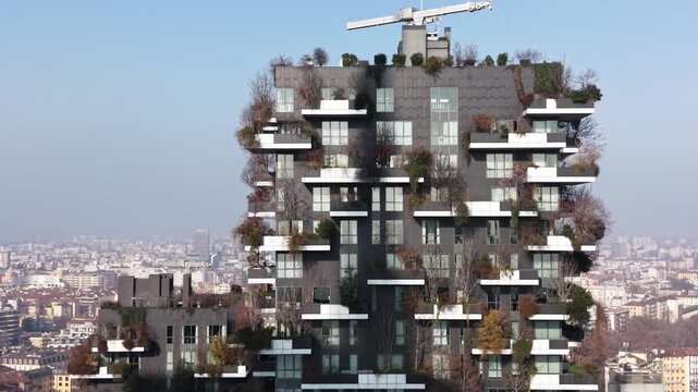 Aerial View of Bosco Verticale Green Towers