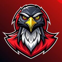 Fototapeta premium Aggressive Eagle Head Mascot Logo Vector Illustration