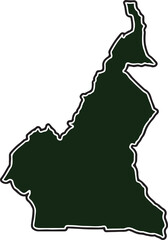 Map of Norway with distinctive outline illustrating the country geography