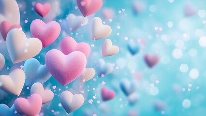 Floating Hearts: A Romantic and Dreamy Composition