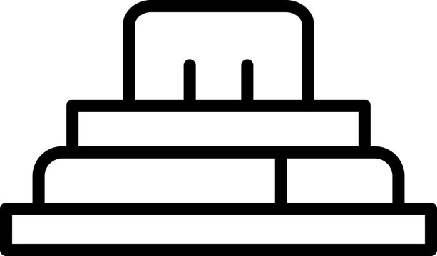 Mohenjo-daro line icon,  ancient indus valley civilization archaeological site,  mohenjo-daro outline icon &ndash; historical ruins of ancient pakistan civilization