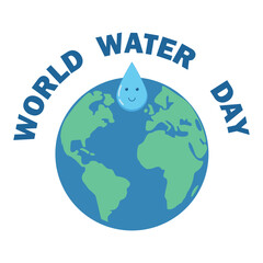 World Water Day background. Greeting card