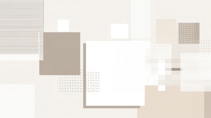 Abstract geometric shapes with soft beige and white tones in a minimalist design.