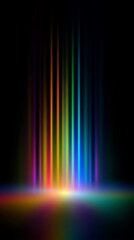 Vertical gradient background with bands of colored light radiating from a bright center, creating a vibrant and dynamic abstract design suitable for digital art or visuals.
