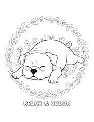 Cute Dogs Coloring Book Pages &ndash; Easy & Relaxing Puppy Art