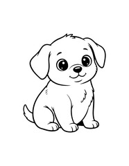 Fototapeta premium Cute Dogs Coloring Pages PDF – Cartoon Puppy Designs