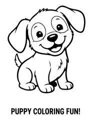 Cute Dogs Coloring Pages for Kids &ndash; Fun & Easy Puppy Designs