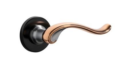 Elegant door handle isolated on white background, a stylish and functional design