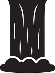 Abstract Black and White Column Silhouette Design Element