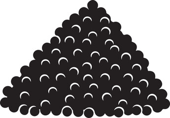 Abstract Black and White Silhouette Pyramid Design Element Art