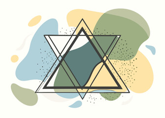 Abstract star of david with colorful background