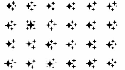Collection of Sparkle and Shine Icons, Perfect for Adding a Touch of Brilliance to Your Designs