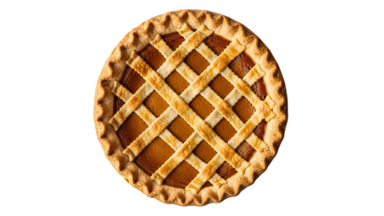 Delicious homemade pumpkin pie on black background