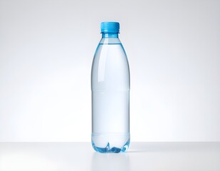Naklejka premium A high quality isolated plastic bottle on white background with natural soft shadow