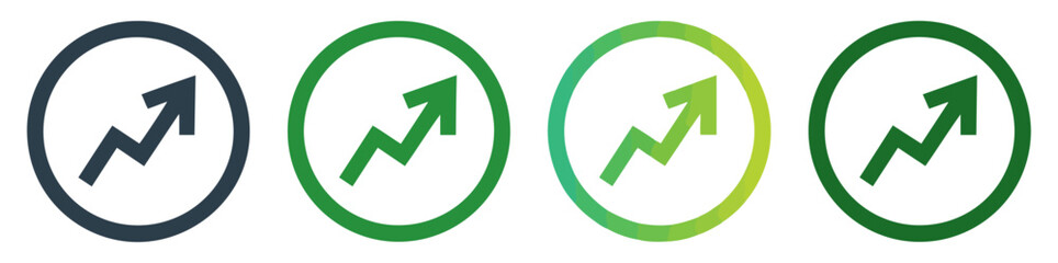 increasing growth arrow chart icon