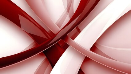 Abstract red and white geometric art