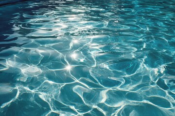 Obraz premium Rippled pool water reflecting sunlight