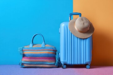 Obraz premium Travel bag and suitcase