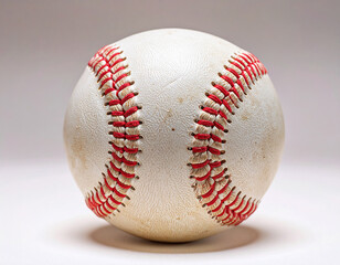 스포츠-야구-야구공-야구볼-야구공실밥-낡은-오래된-사용감있는-정면-근접