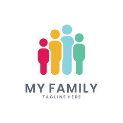 Abstract family logo for community and social