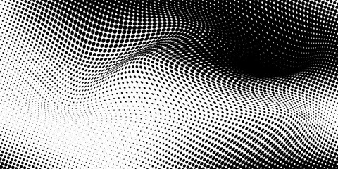 Black and White Dots  Halftone effect. Gradient. Vector sport