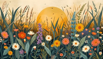 flower nature spring sunset