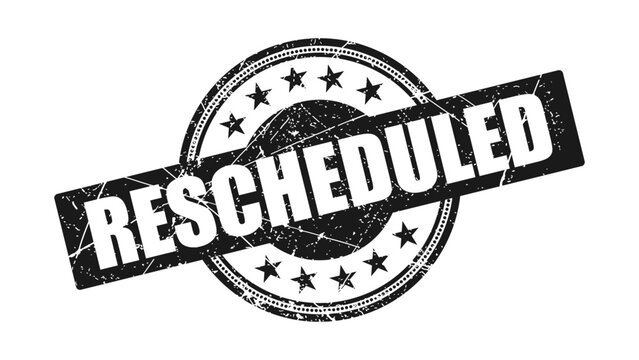 Rescheduled stamp with grunge texture