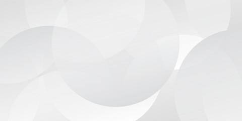 Abstract background with gray circle. White and grey abstract modern transparency circle presentation background. Vector circles template vector design. Object web design. Round shape. Minimal poster