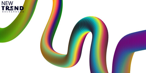 Obraz premium Abstract multicolored gradient flowing waves on a white background design